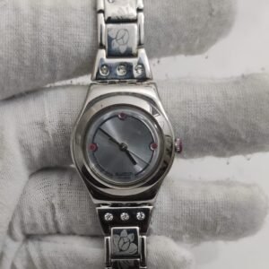 Swiss Made Swatch Irony Special Bracelet Quartz Women Watch AG 2003 Silver 3