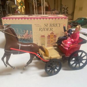 Vintage Battery Operated SURREY RIDER Realistic Galloping Horse Riders Illco Toy 1