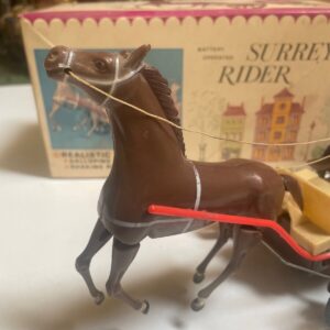 Vintage Battery Operated SURREY RIDER Realistic Galloping Horse Riders Illco Toy 3