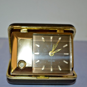 Vintage Travel Alarm Clock Japan Wind Up lite alarm 2