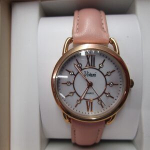 Vivani Ladies Quartz Watch Rose Gold Tone Pearlized Dial 1