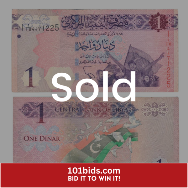 1-Dinar-Libya-2013-Banknote-F2-Set sold