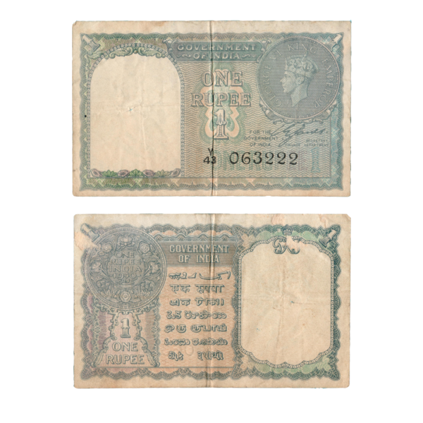 1 Rupee India George VI 1944 Banknote