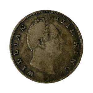 1835 East India Company King William IIII Silver One Rupee back