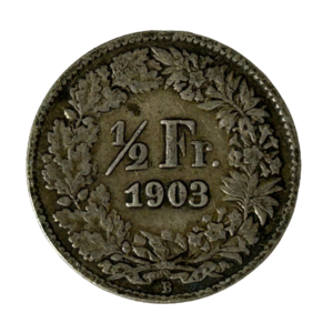 1903 Switzerland Silver Half Franc Coin front