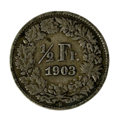 1903 Switzerland Half Franc Coin