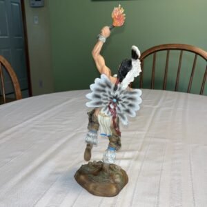 1996 Hamilton Collection Hawk Dancer Native American Figure Resin Sculpture 1