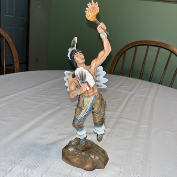 1996 Hamilton Collection Hawk Dancer Native American Figure Resin Sculpture