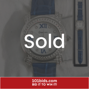 Genevex Rhinestone Blue Japan Movement Ladies Wristwatch