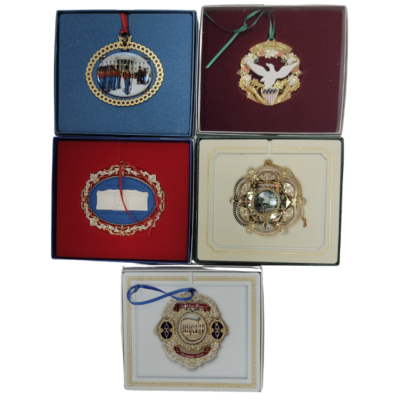 5 White House Historical Association Christmas Ornaments 94, 98, 00, 05, 06
