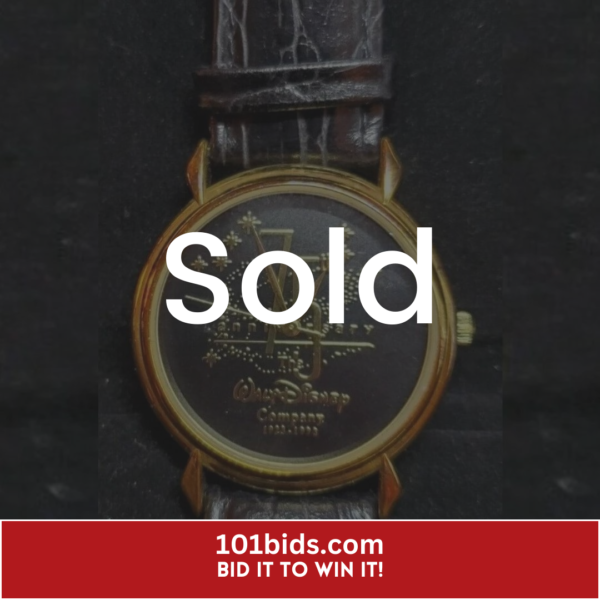 75th-Anniversary-Disney-Watch-Japan-Mvnt-SS-Back-Water-Resist-BlkGold-Dial sold