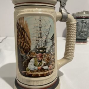 AWESOME SHIPBUILDER BEER STEIN The Building Of America Collection Stein 2