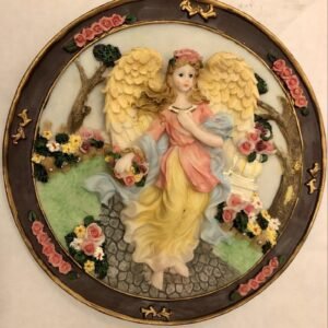 Angel Plate Handcrafted Detailed Embossed 3D Decorative Gift 1