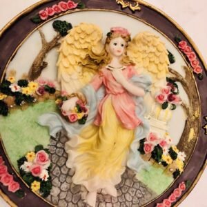 Angel Plate Handcrafted Detailed Embossed 3D Decorative Gift 2