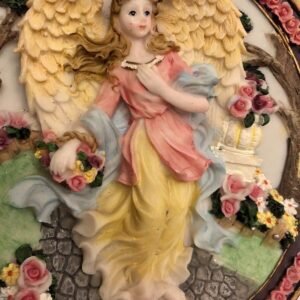 Angel Plate Handcrafted Detailed Embossed 3D Decorative Gift 3