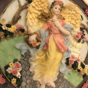 Angel Plate Handcrafted Detailed Embossed 3D Decorative Gift 4
