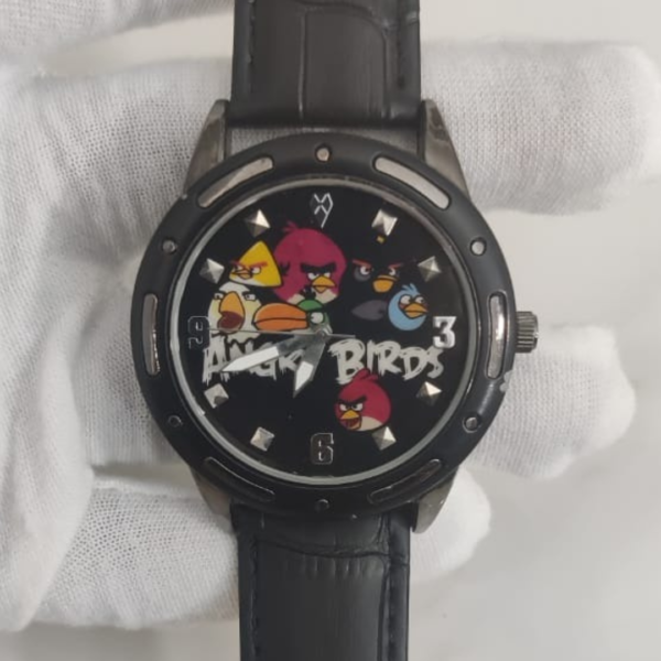 Angry Birds ANBAQ88H13 2009-2013 Stainless Steel Back Black Stripes Wristwatch