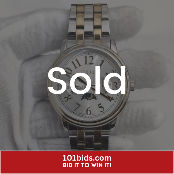 Decade-31629-Stainless-Steel-Back-Wristwatch sold