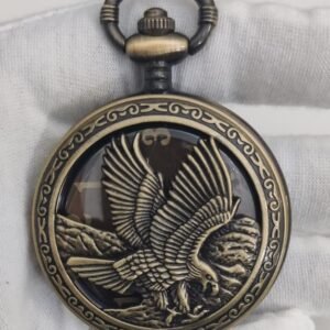 Eagle Tattoo Hand-winding Mechanical Pocket Watch Vintage Pattern Skeleton Mechanical 2