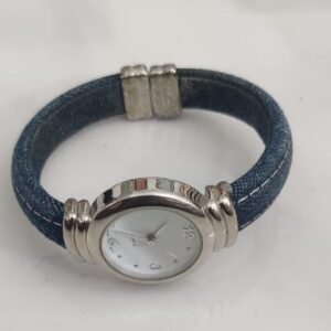 FSC 52459 1 F Stainless Steel Back Blue Stripes Wristwatch Bracelet 2