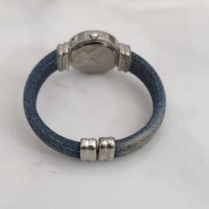 FSC 52459 1 F Stainless Steel Back Blue Stripes Wristwatch Bracelet 3