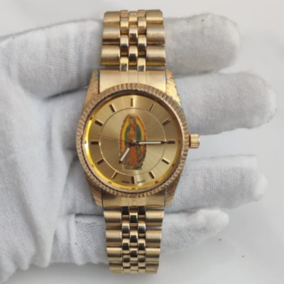 Federal Stainless Steel Back Gold Color Bezel Wristwatch