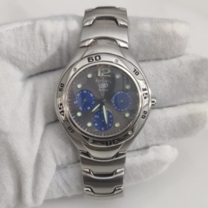 Fossil Blue Stainless Steel Back Wristwatch