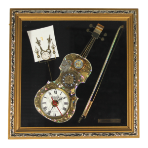 G. Burgess St Ives Gold Framed Clock Watch Parts Gear Steampunk Tin Mine WORKING 1