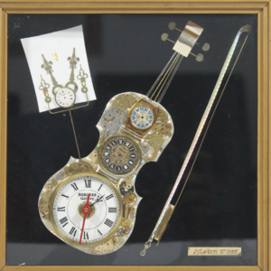 G. Burgess St Ives Gold Framed Clock Watch Parts Gear Steampunk Tin Mine WORKING 3