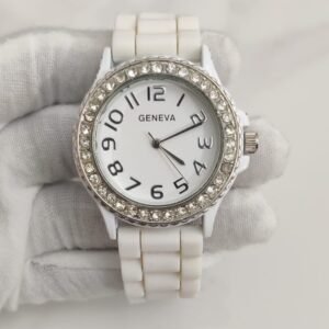 Geneva Stainless Steel Back Ladies Wristwatch 2