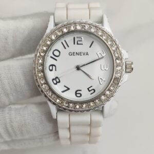 Geneva Stainless Steel Back Ladies Wristwatch 3