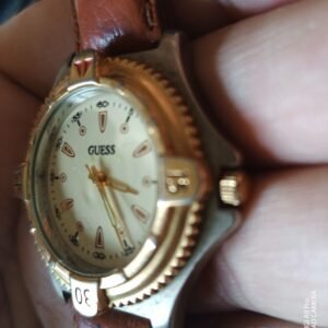 Guess golden rotating bezel, Milky Dial, Japan Movement, Quartz Watch 2