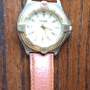 Guess golden rotating bezel, Milky Dial, Japan Movement, Quartz Watch 3