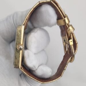 Jacmor Stainless Steel Back Gold Stripe Ladies Wristwatch 3