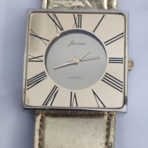 Jacmor Stainless Steel Back Gold Stripe Ladies Wristwatch 9