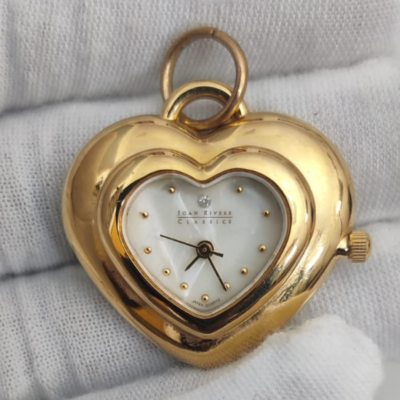 Joan Rivers Classics Heart Shape Pendant & Pocket Watch