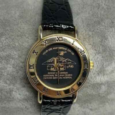 LadiesTimeCal Gold Tone Quartz Watch