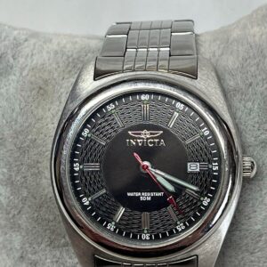 Men's Invicta Silver Tone WR 50m Quartz Date Watch 2