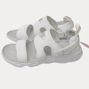 Nike Owaysis Sandals Women’s Size 9 White Silver CK9283-100 Slide Casual 1