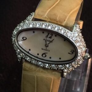 Pedre watch Ladies Oval , Shape Mother Of Pearl Face,Crystal Bezel 1