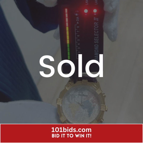 RARE-Ice-Ice-Time-Genuine-Diamond-Watch-Mens-Wristwatch-Elements-Original-Box-Diamon-Check-5 sold