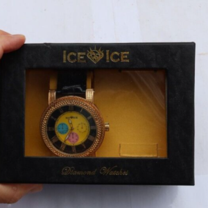 RARE Ice Ice Time Genuine Diamond Watch Men's Wristwatch Torpedo & Original Box 3