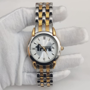 Stainless Steel Back 23K Gold Plated Wristwatch