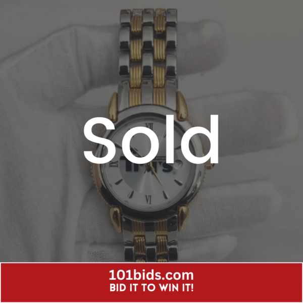 Stainless-Steel-Back-23K-Gold-Plated-Wristwatch sold