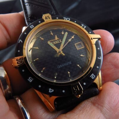 Swiss Ronda Movement Pro Kennex Graphite Bezel Quartz Men Wristwatch