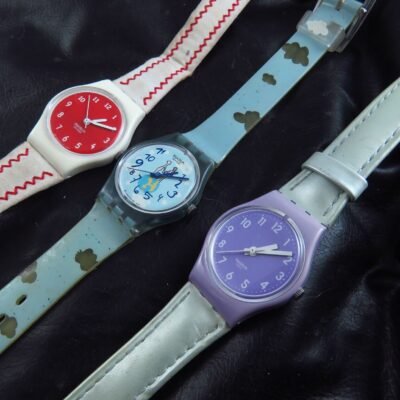 Three Swiss Made Swatch Quartz Women Watch