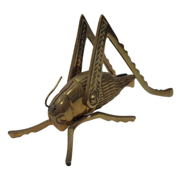 Vintage Brass Cricket Figurine Movable Legs