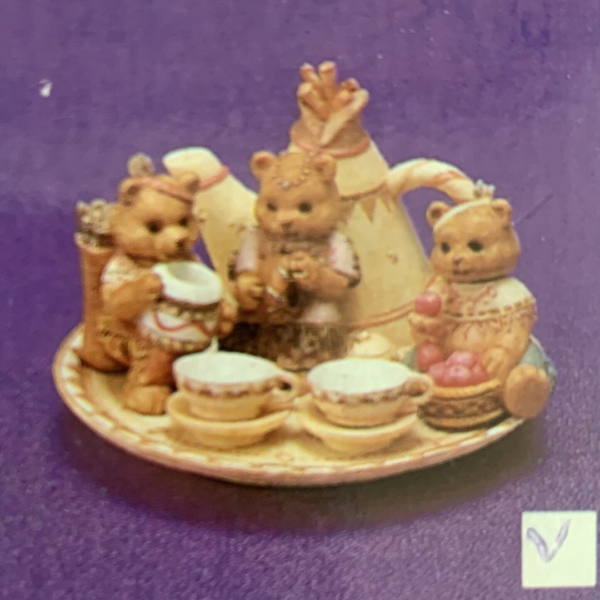 Vintage Miniature Animal Tea Set - Adorable Bears - 10 Piece