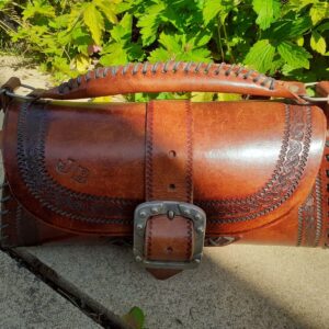 Vintage Tan Leather Bag 1