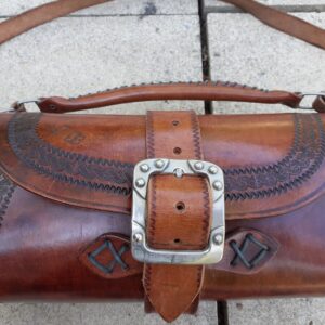 Vintage Tan Leather Bag 2